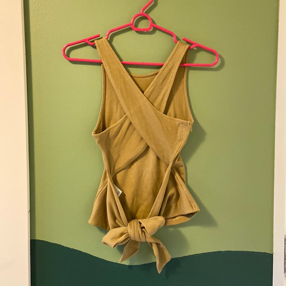 SEZANE - Wrap Top in Khaki Green